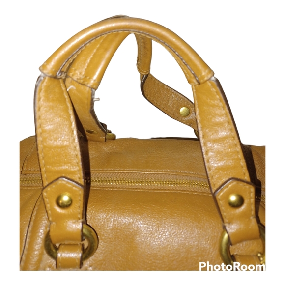 COACH TAN LEATHER SATCHEL HANDBAG W/ SHOULDER STRAP EUC - Picture 11 of 15